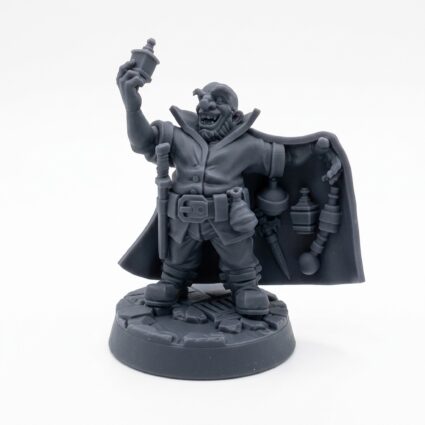 Siresias Dwarf Brewsmith - Gray Resin 3D Printed Miniature