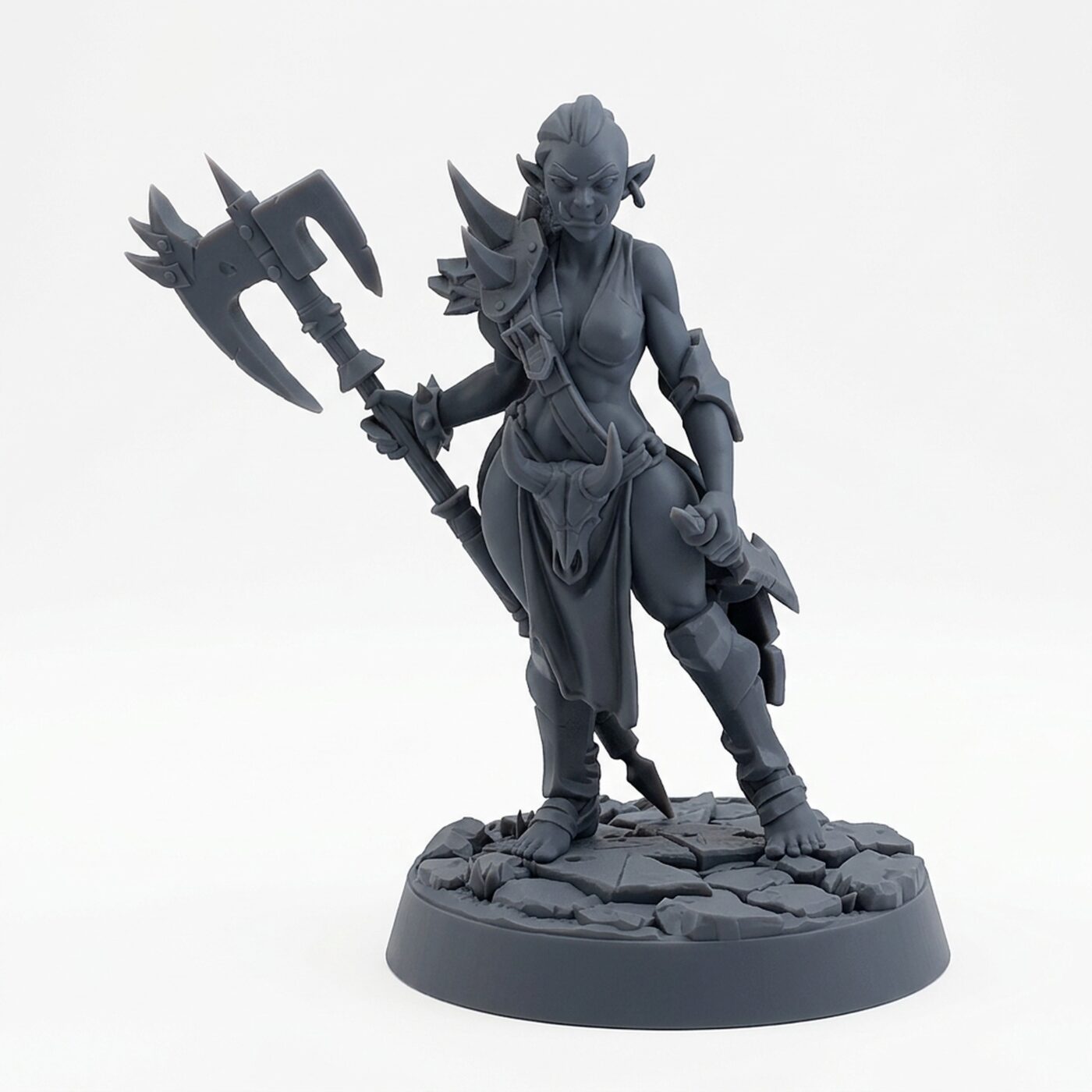 Skull Collectors A - Gray Resin 3D Printed Miniature