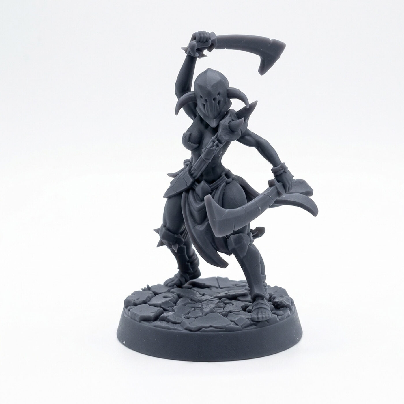 Skull Collectors E - Gray Resin 3D Printed Miniature