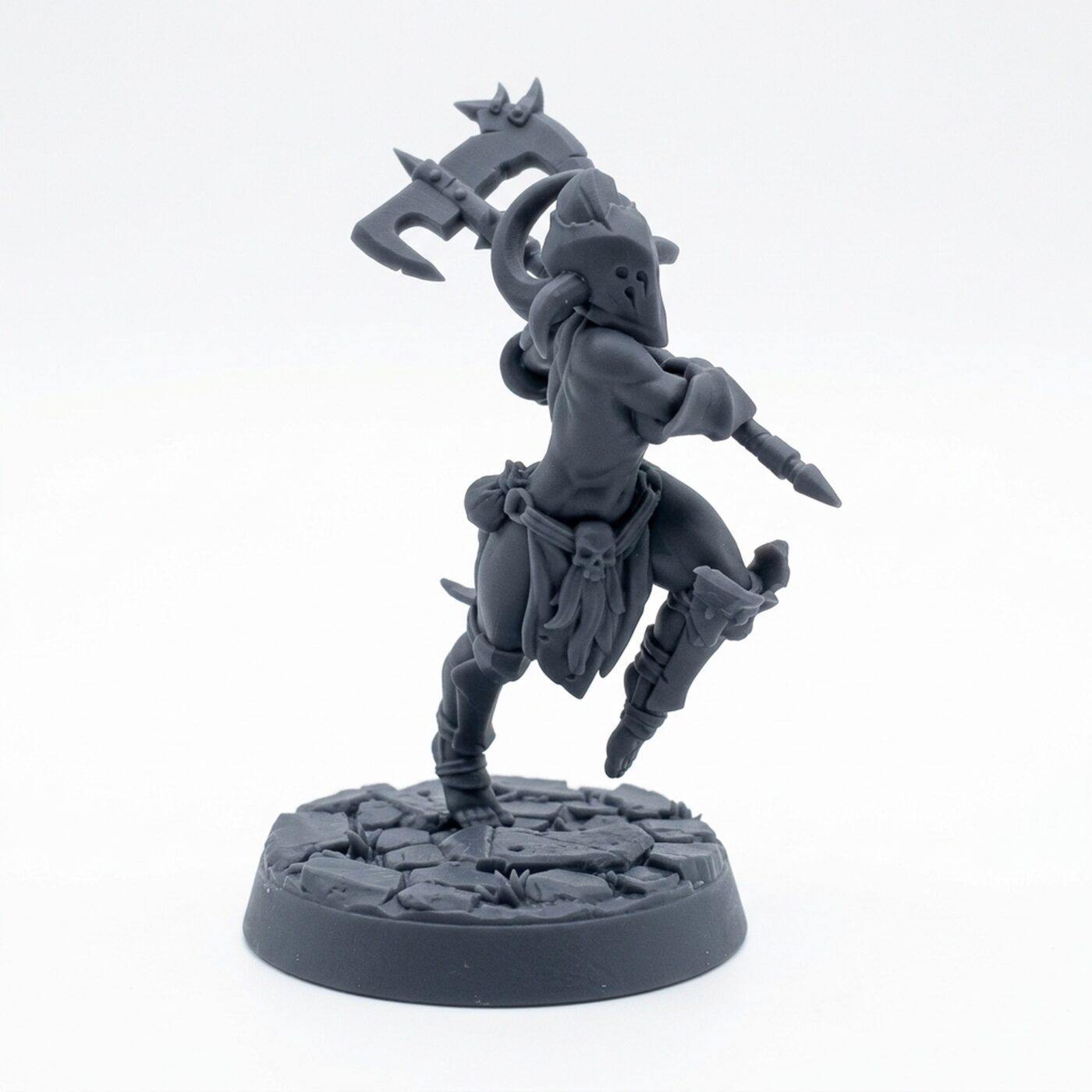 Skull Collectors F - Gray Resin 3D Printed Miniature