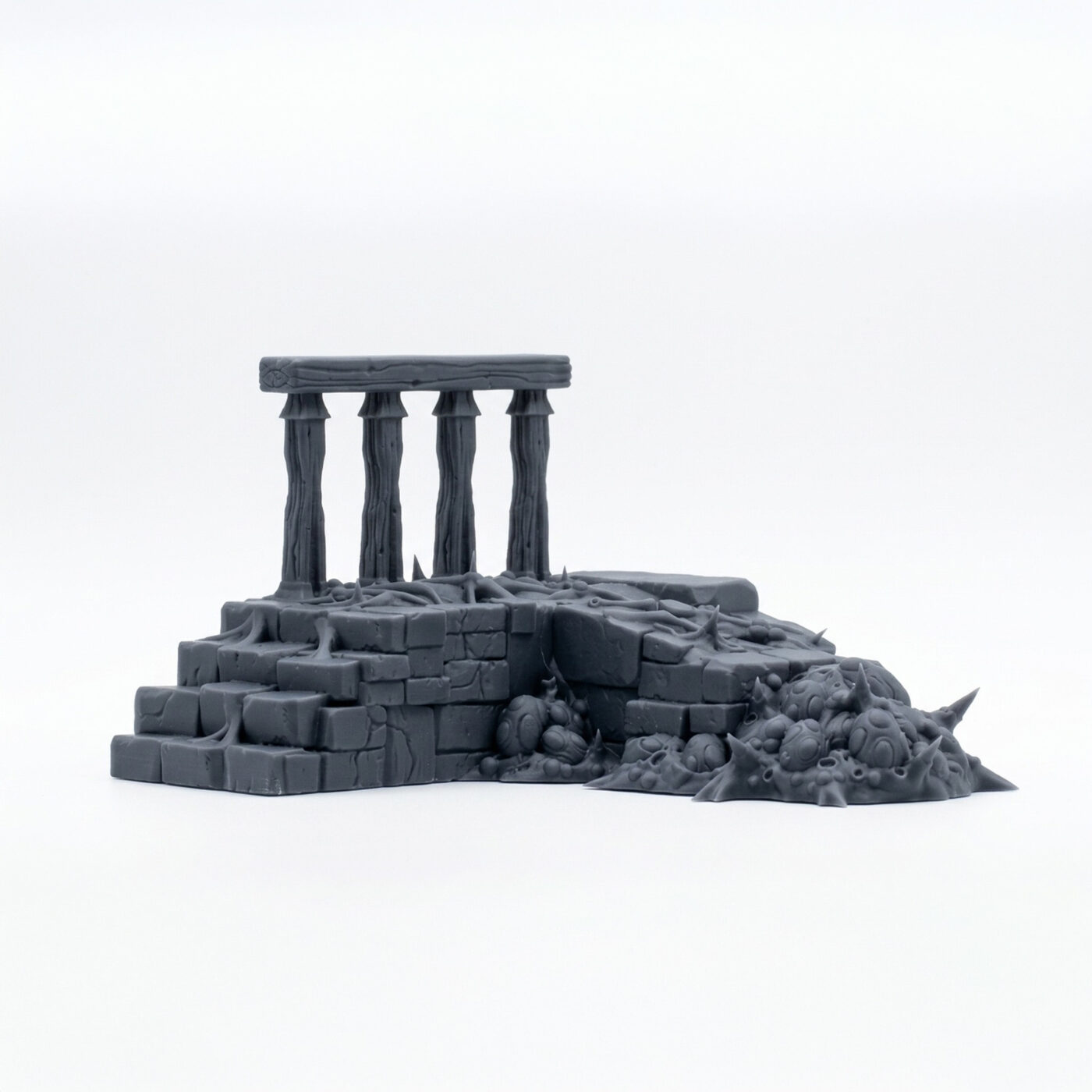Small Stairs - Gray Resin 3D Printed Miniature