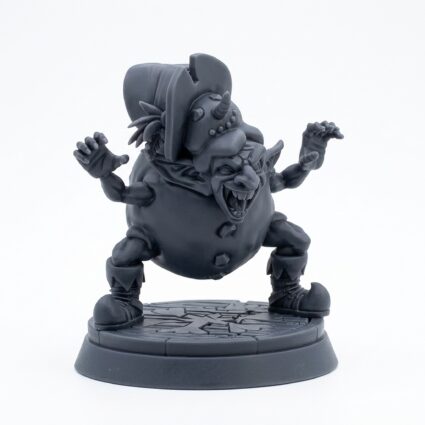Snowman Goblin - Gray Resin 3D Printed Miniature