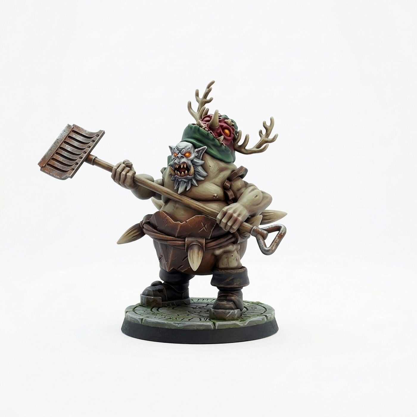 Snowman Orc - Painted 3D Printed Miniature