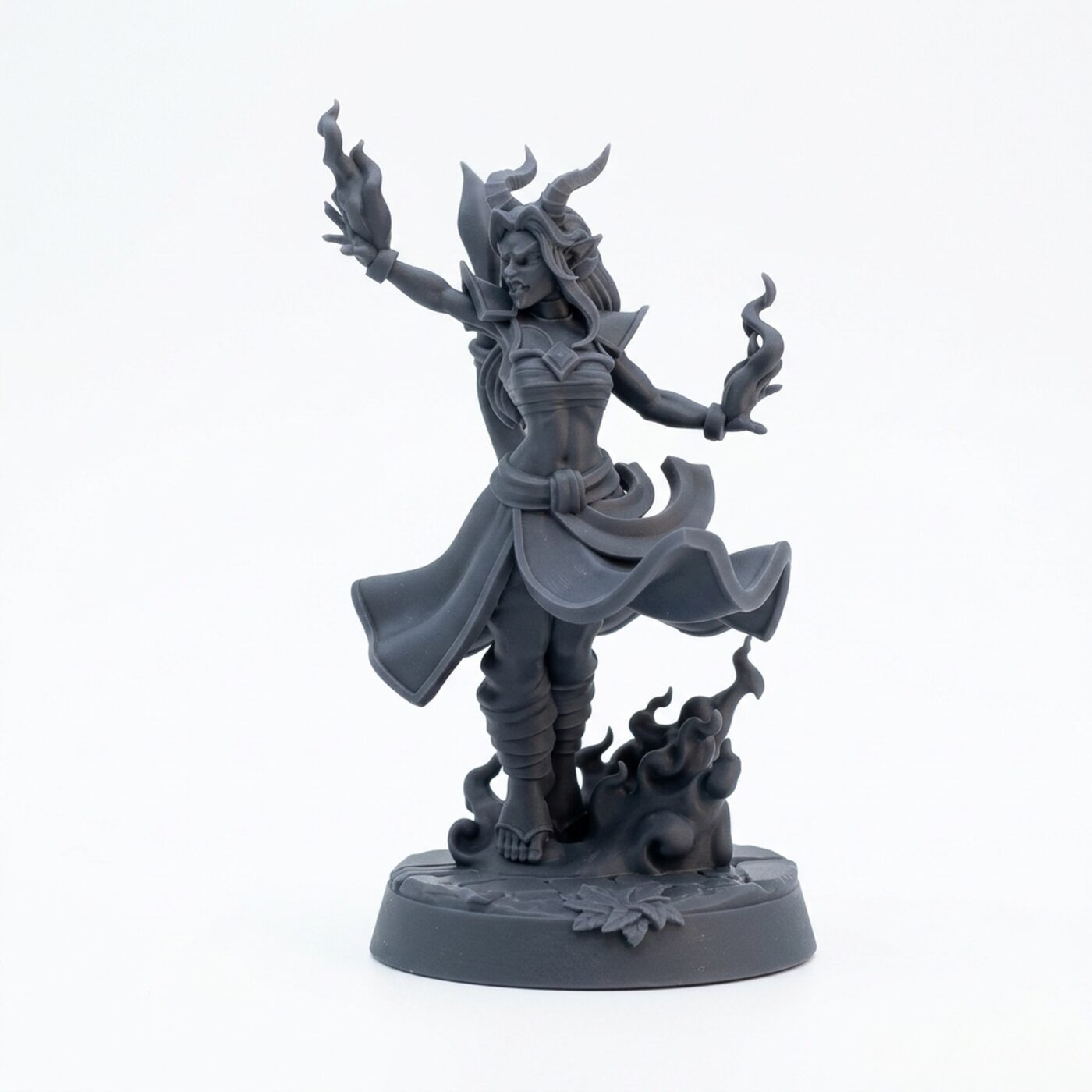 Sorcere Spellslinger - Gray Resin 3D Printed Miniature