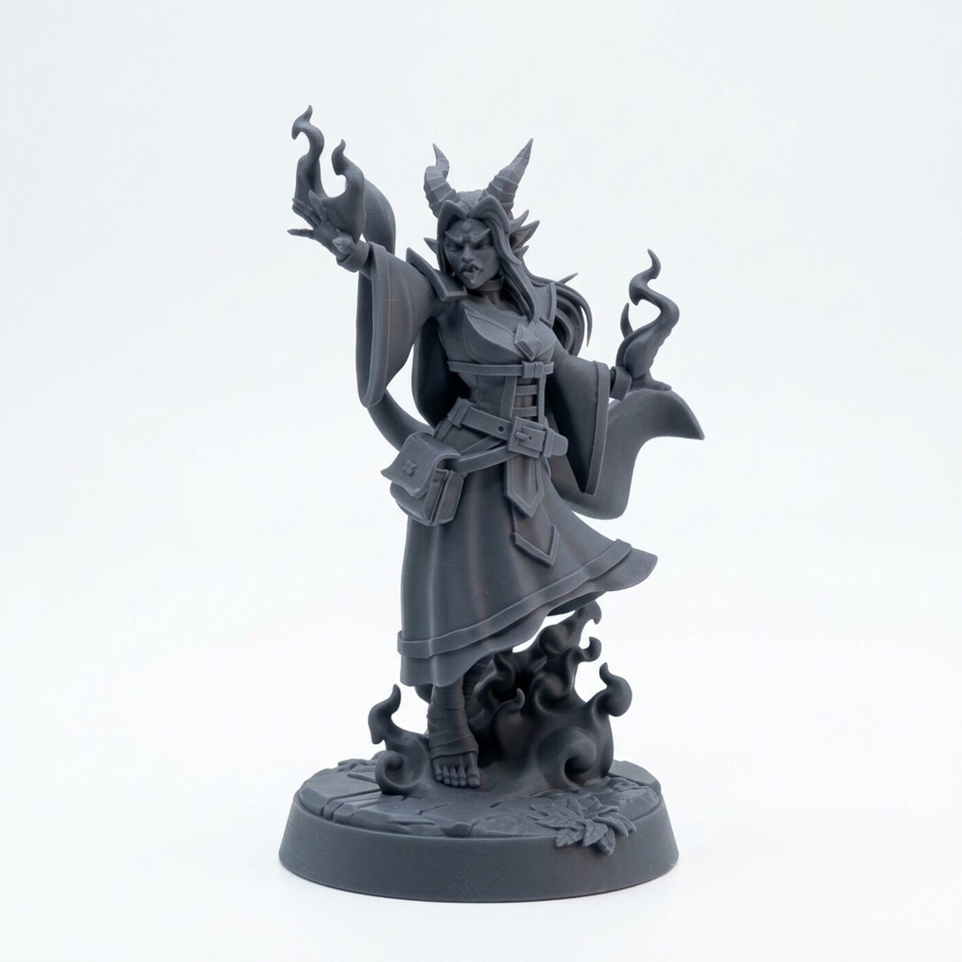 Sorcerer Master - Gray Resin 3D Printed Miniature