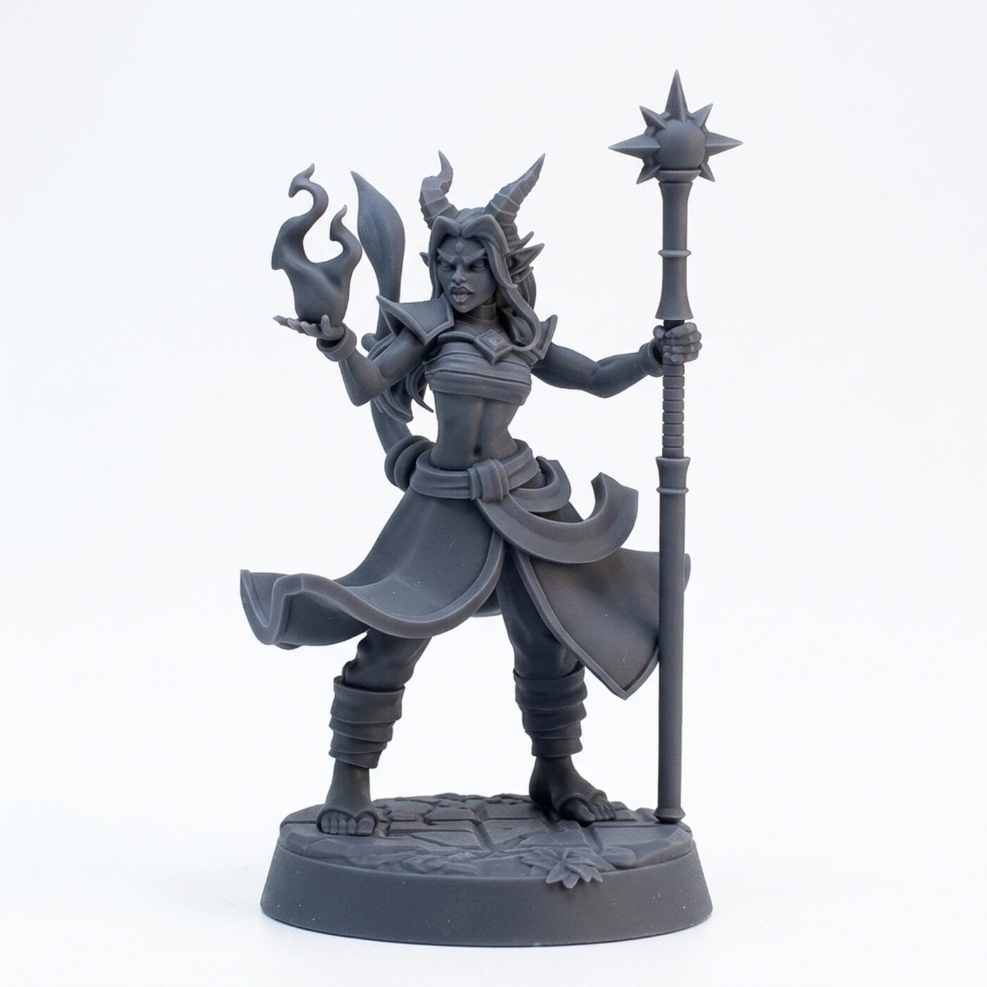 Sorcerer Stance - Gray Resin 3D Printed Miniature