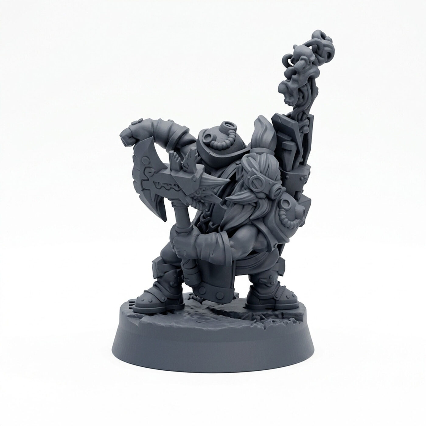 Spark Gadgeteers A - Gray Resin 3D Printed Miniature