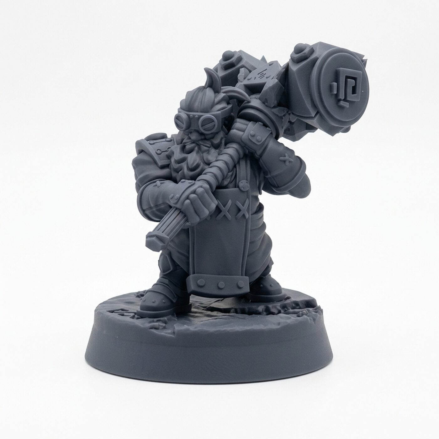 Spark Gadgeteers D - Gray Resin 3D Printed Miniature