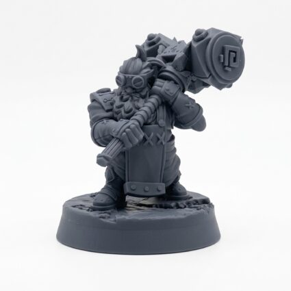 Spark Gadgeteers D - Gray Resin 3D Printed Miniature