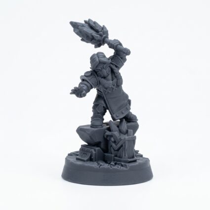 Spark Gadgeteers F - Gray Resin 3D Printed Miniature