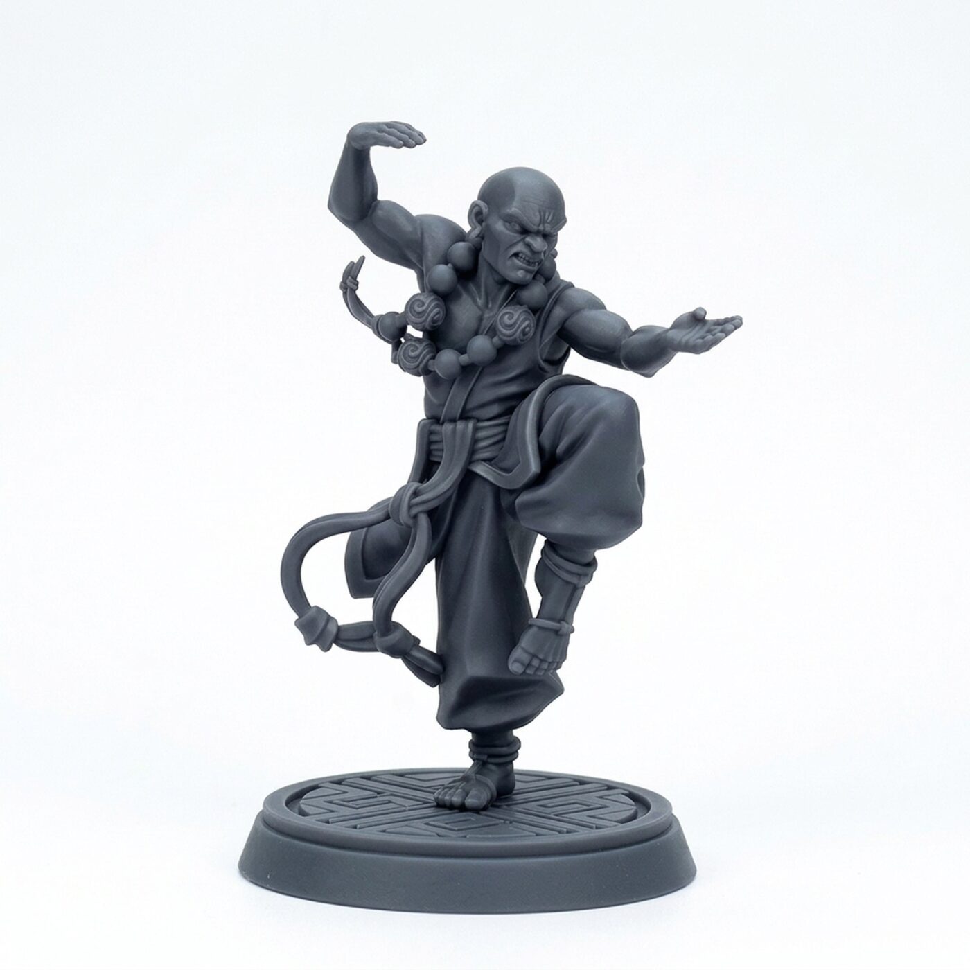 Stancemonk Hu - Gray Resin 3D Printed Miniature