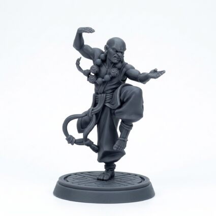 Stancemonk Hu - Gray Resin 3D Printed Miniature
