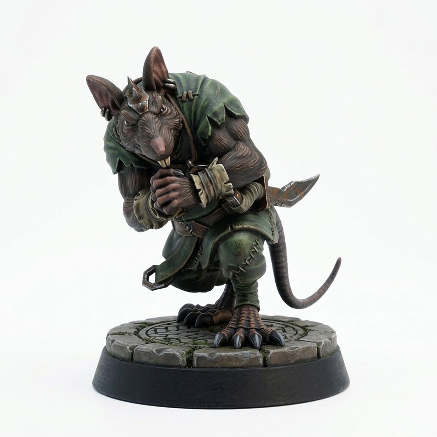 Street Brawler Rat - Painted 3D Printed Miniature