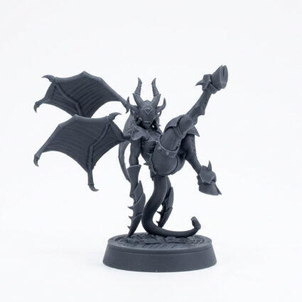 Succubus Enchantress - Gray Resin 3D Printed Miniature