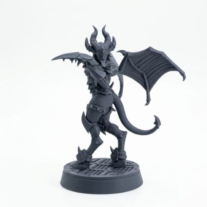 Succubus Hellmaiden - Gray Resin 3D Printed Miniature