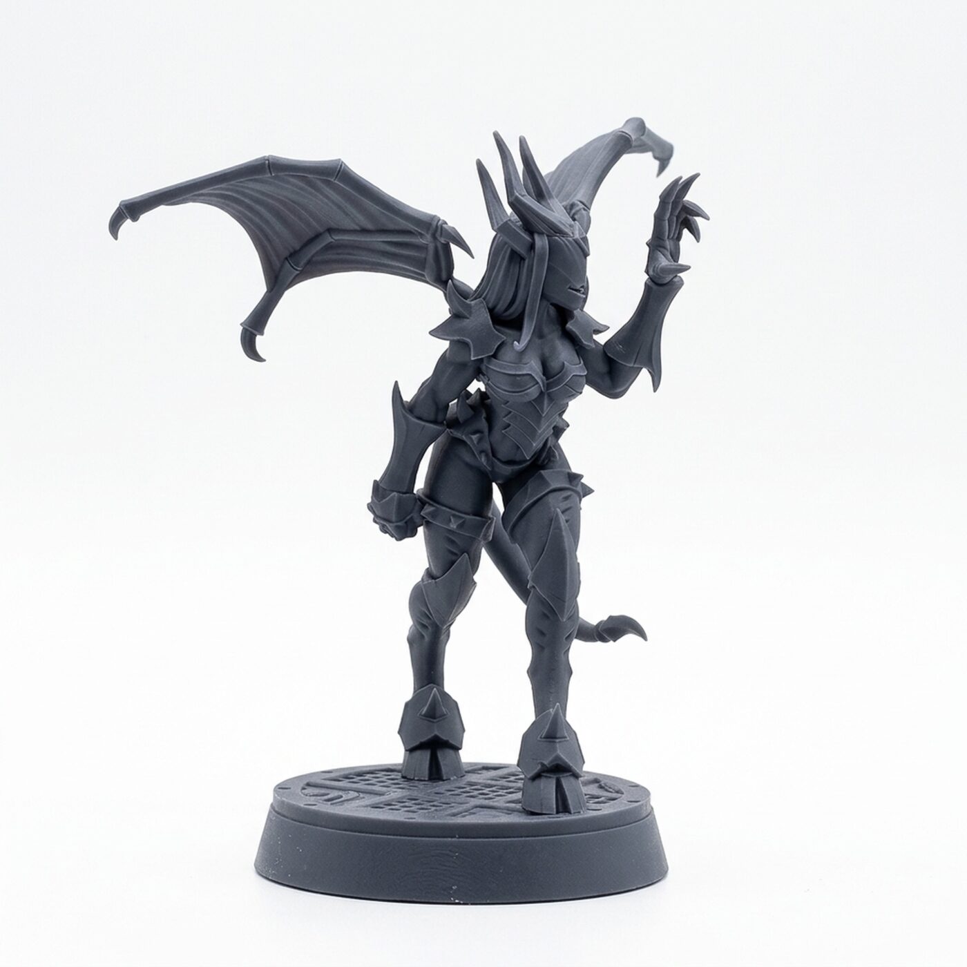 Succubus Speaker - Gray Resin 3D Printed Miniature