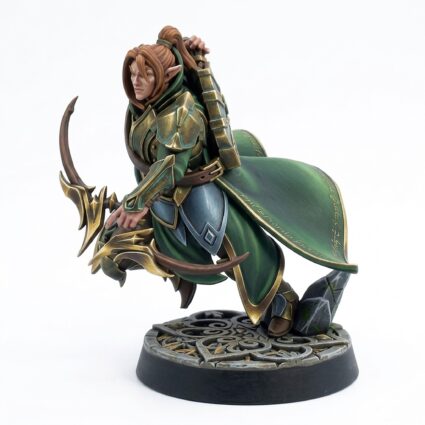 Sunleaf Archer Attacking Heylan - Painted 3D Printed Miniature