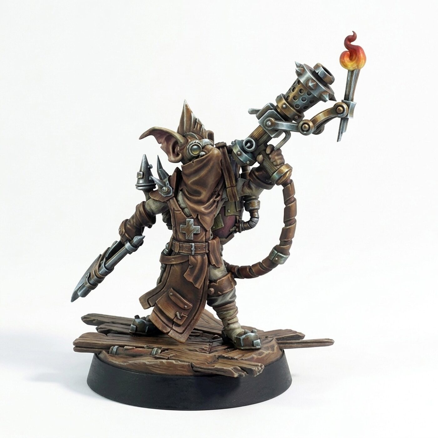 Surgeon Pose A Fire N Slice Doktor - Painted 3D Printed Miniature