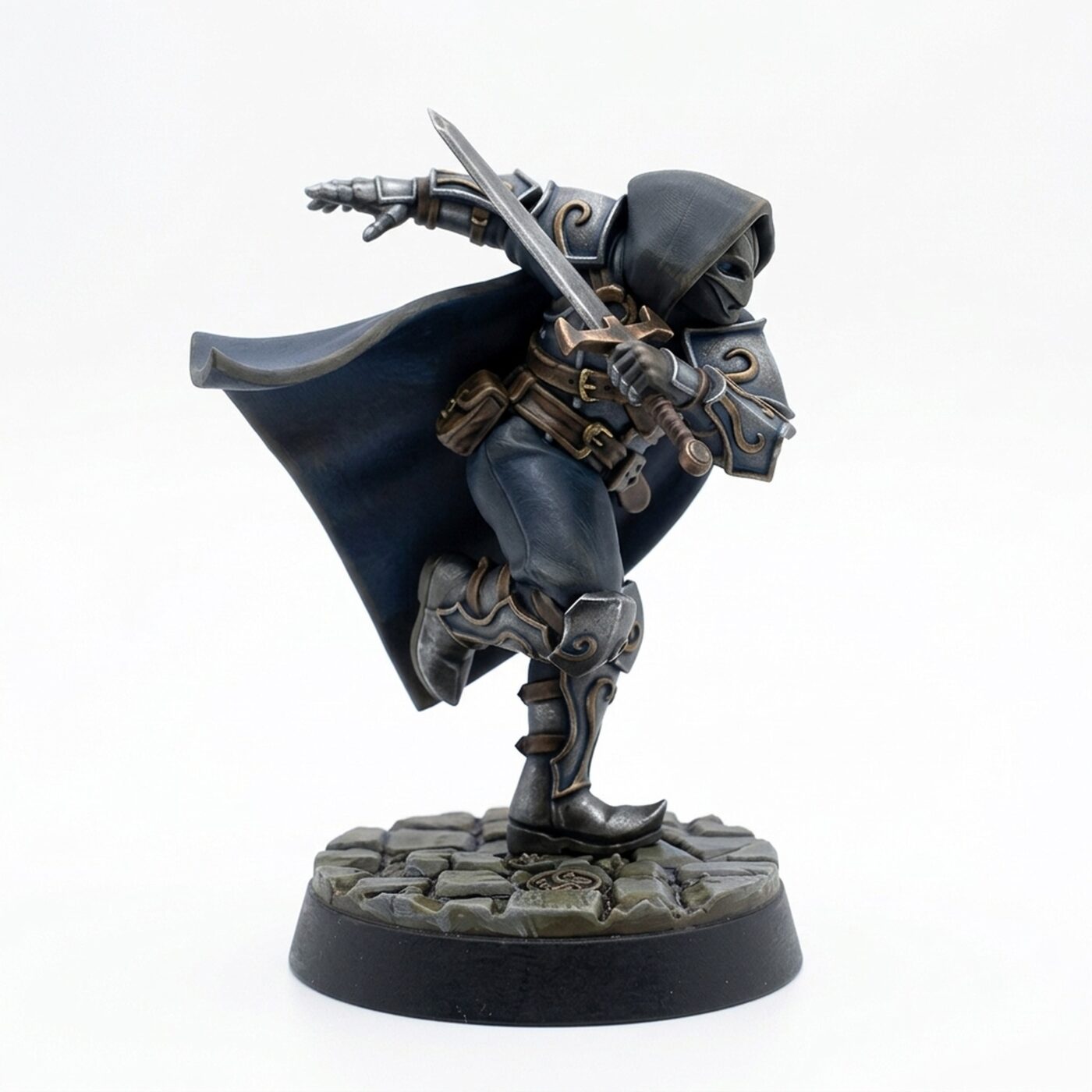 Swinging His Blade - Painted 3D Printed Miniature
