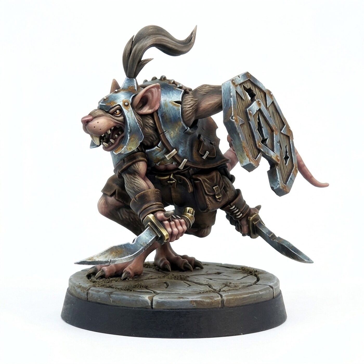 Sword Slash Ratfolk - Painted 3D Printed Miniature