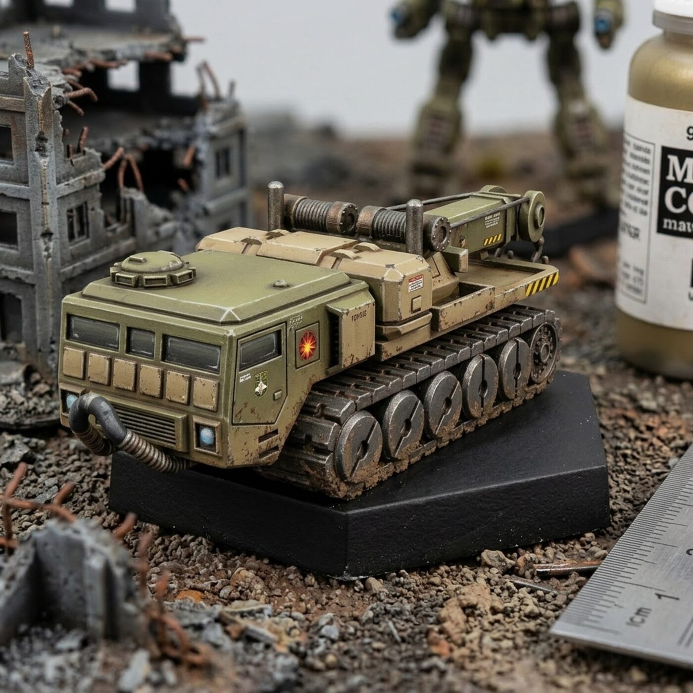 Tank Wrecker Heavy Recover Vehicle Miniature Painted Mech Miniature