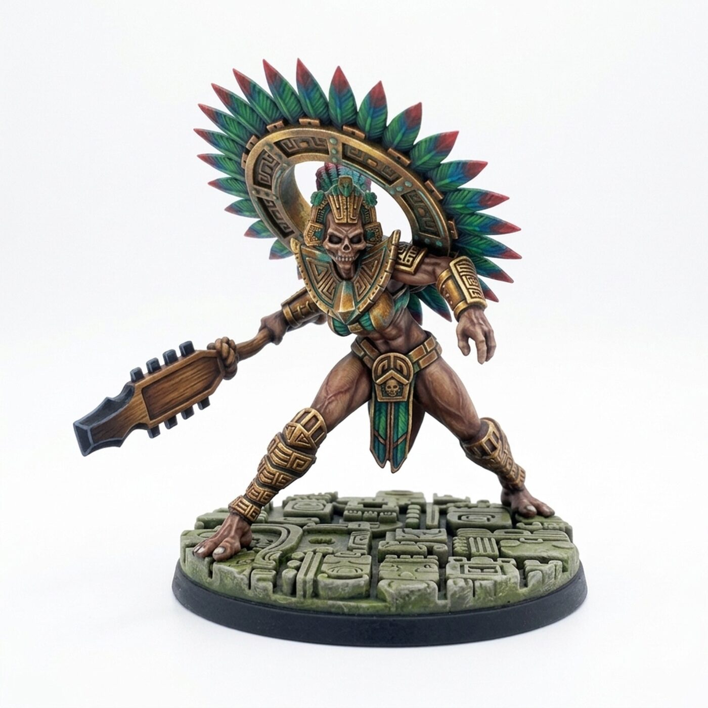 Tepeu Royal Warrior B - Painted 3D Printed Miniature