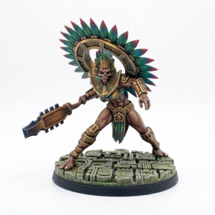 Tepeu Royal Warrior B - Painted 3D Printed Miniature