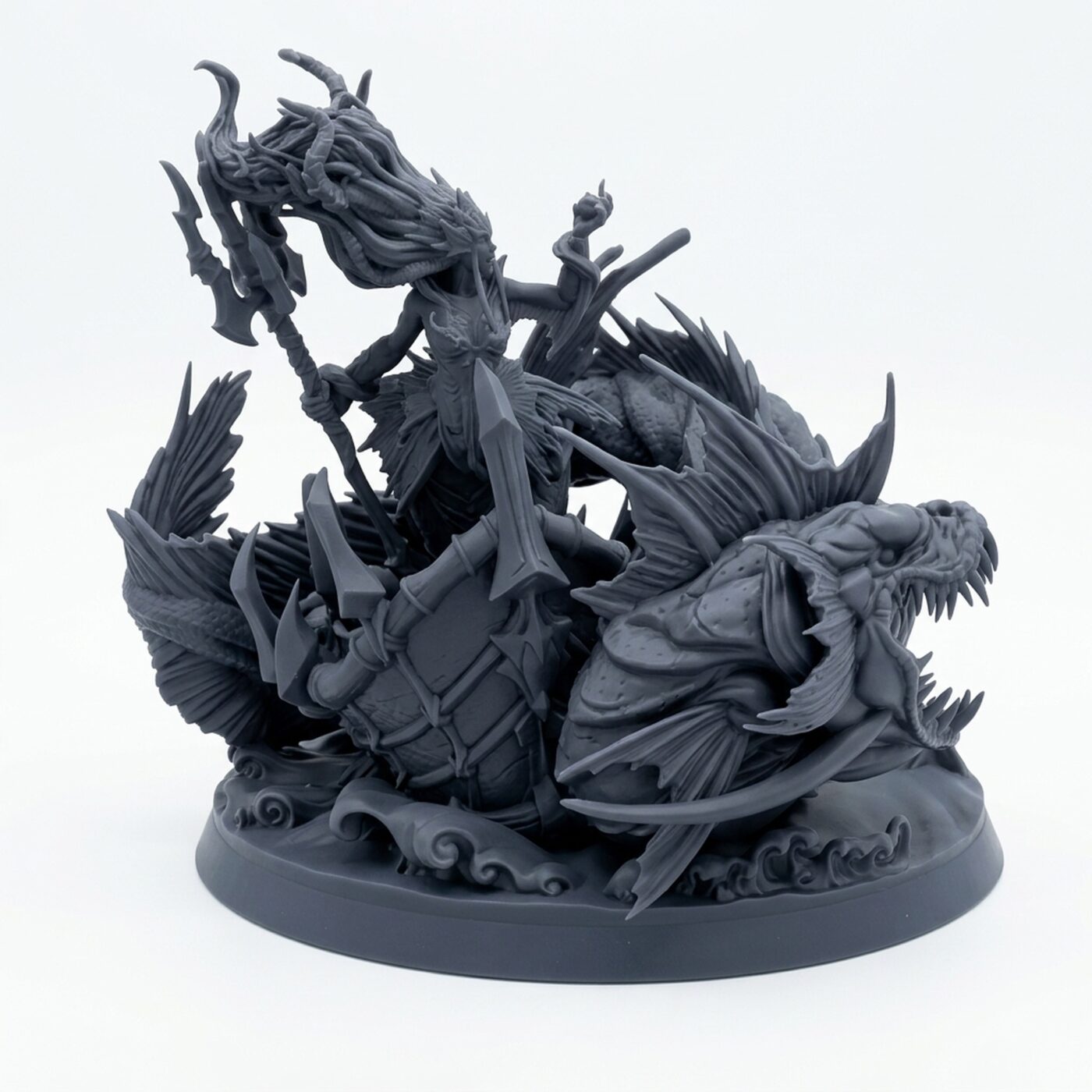 The Siren Queen - Gray Resin 3D Printed Miniature