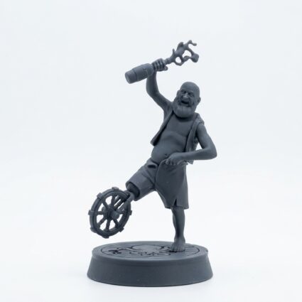 The Drunk - Gray Resin 3D Printed Miniature