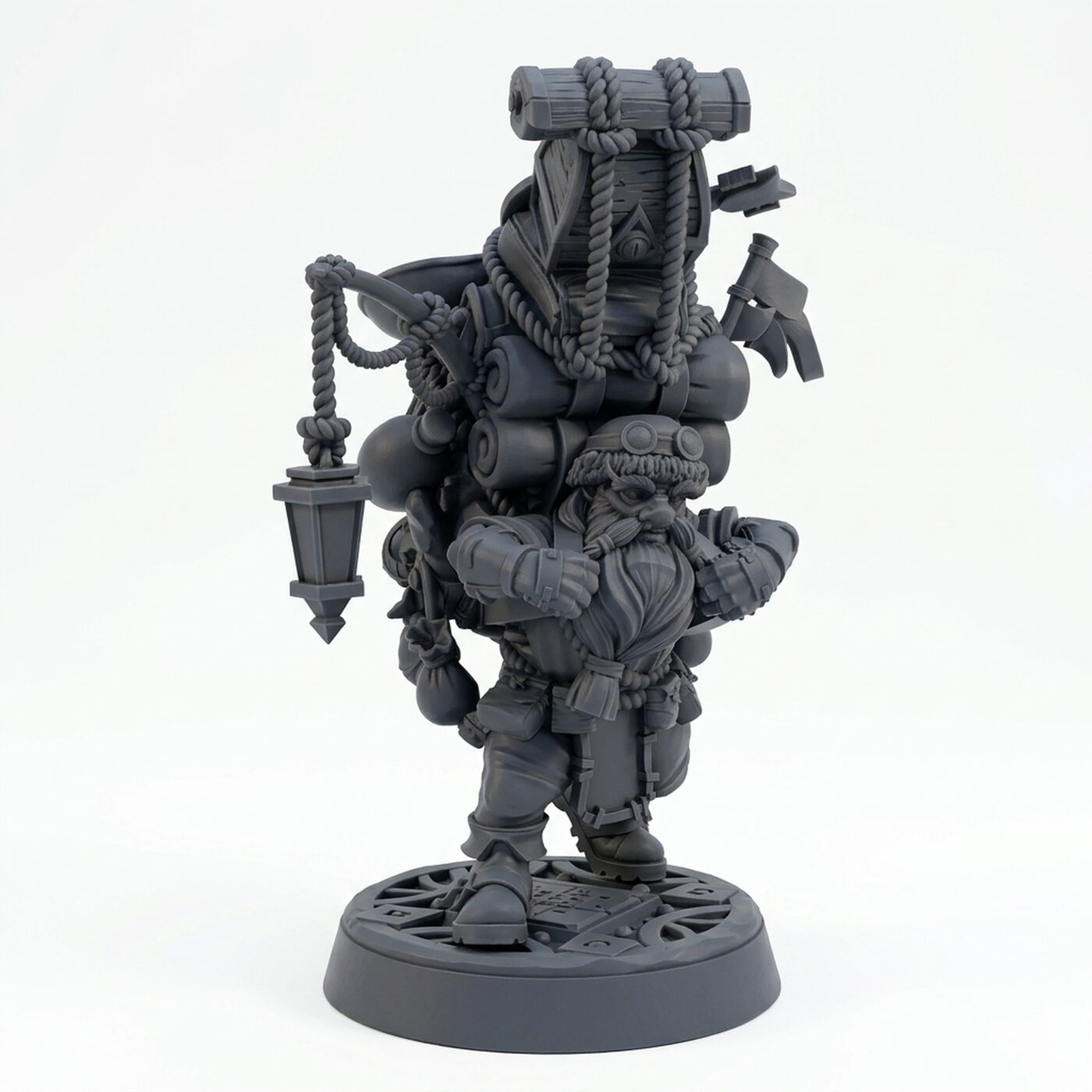 Thondrik Heavy Traveler - Gray Resin 3D Printed Miniature