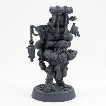 Thondrik Heavy Traveler - Gray Resin 3D Printed Miniature