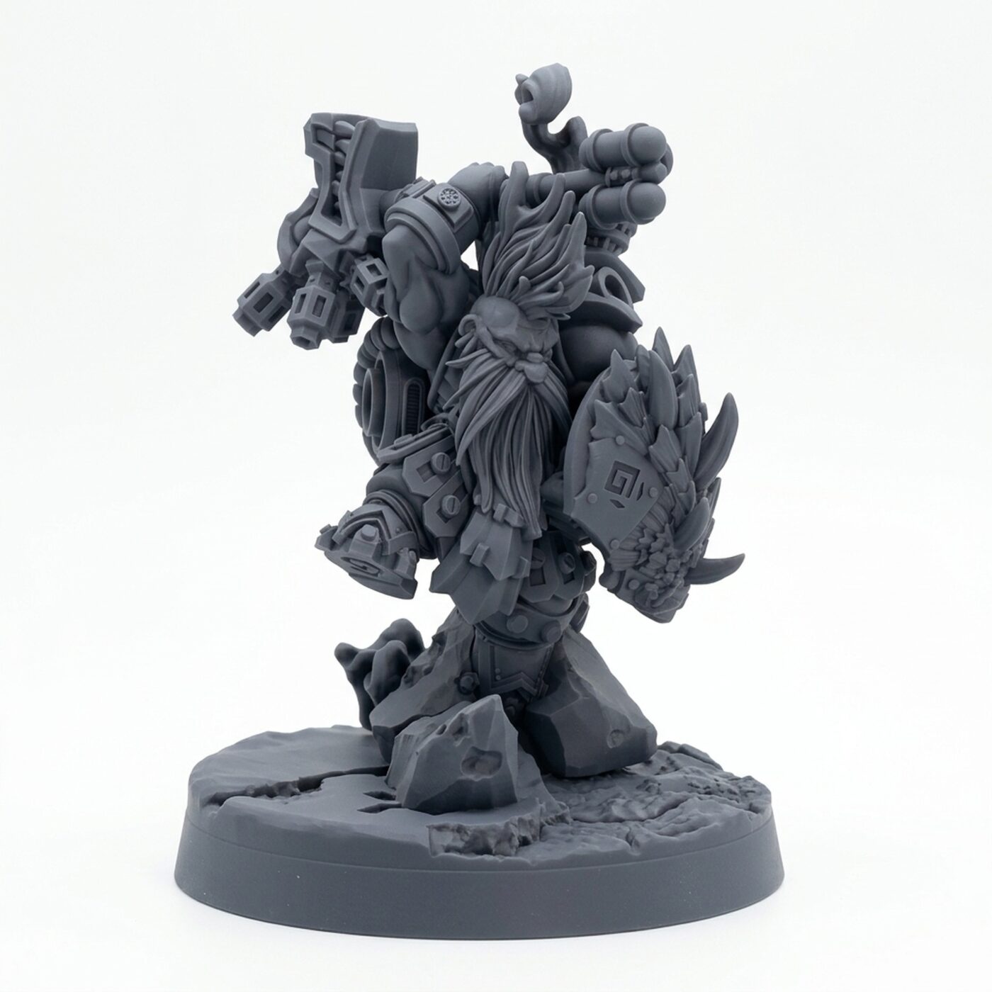 Thoromir Lume Hammer - Gray Resin 3D Printed Miniature