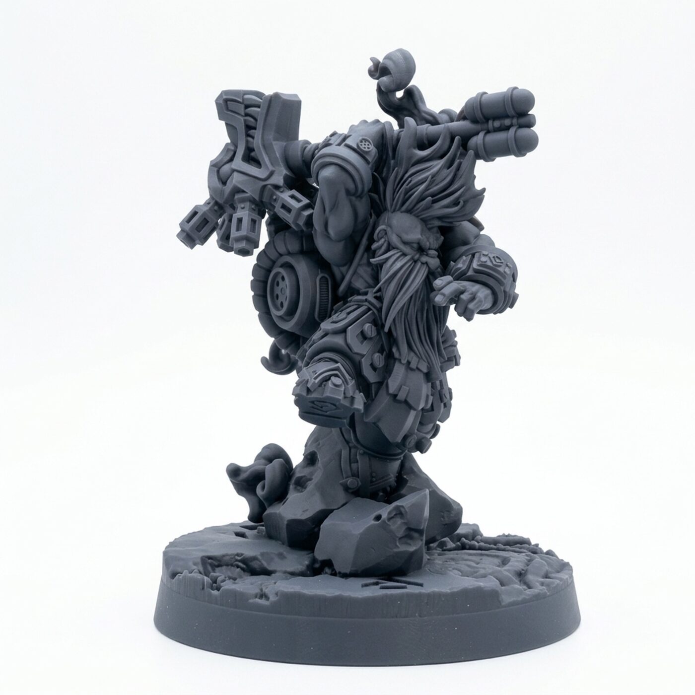 Thoromir Lume - Gray Resin 3D Printed Miniature