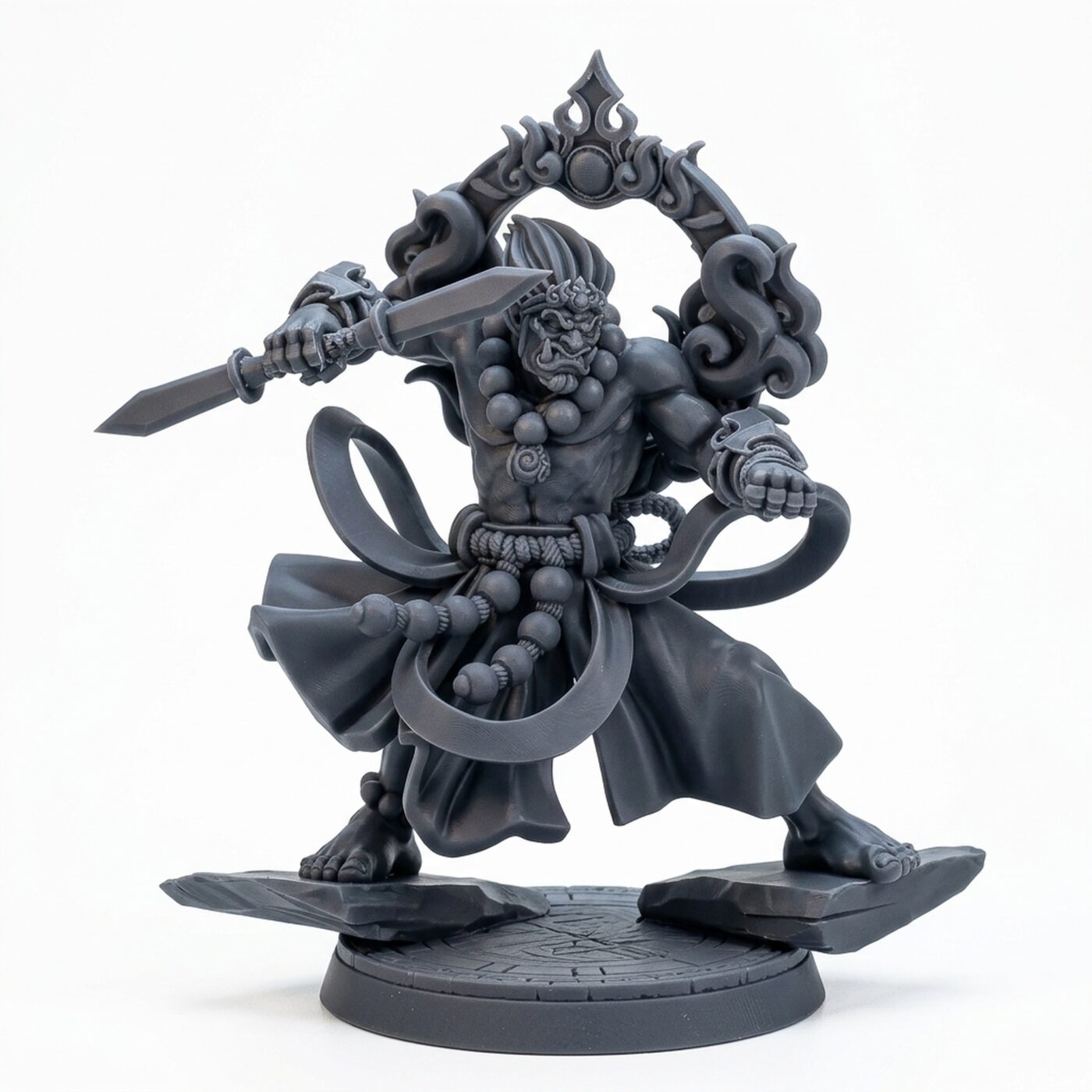 Thrag Ironfaith - Gray Resin 3D Printed Miniature