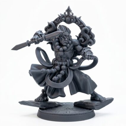 Thrag Ironfaith - Gray Resin 3D Printed Miniature