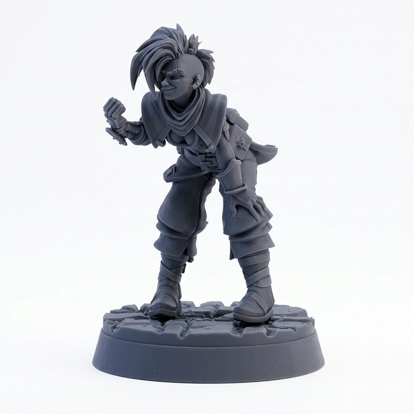 Threatening Foe - Gray Resin 3D Printed Miniature