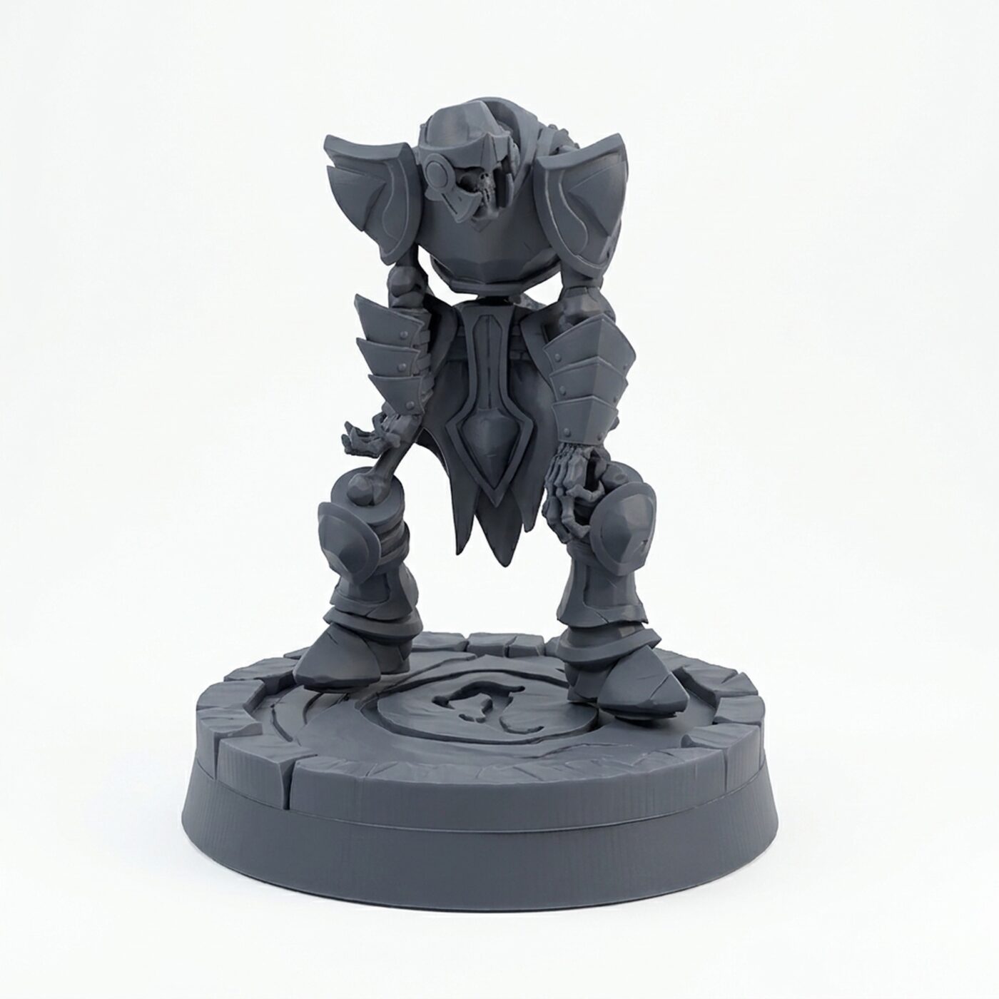 Tired Skeleton - Gray Resin 3D Printed Miniature