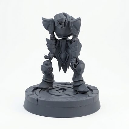 Tired Skeleton - Gray Resin 3D Printed Miniature