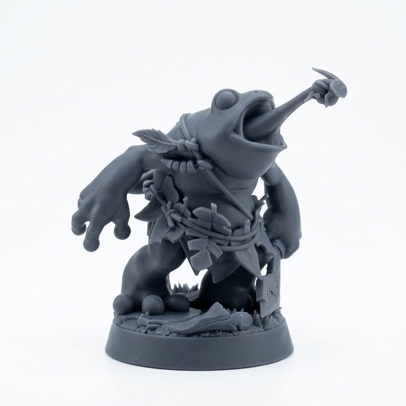 Toad Scout A - Gray Resin 3D Printed Miniature