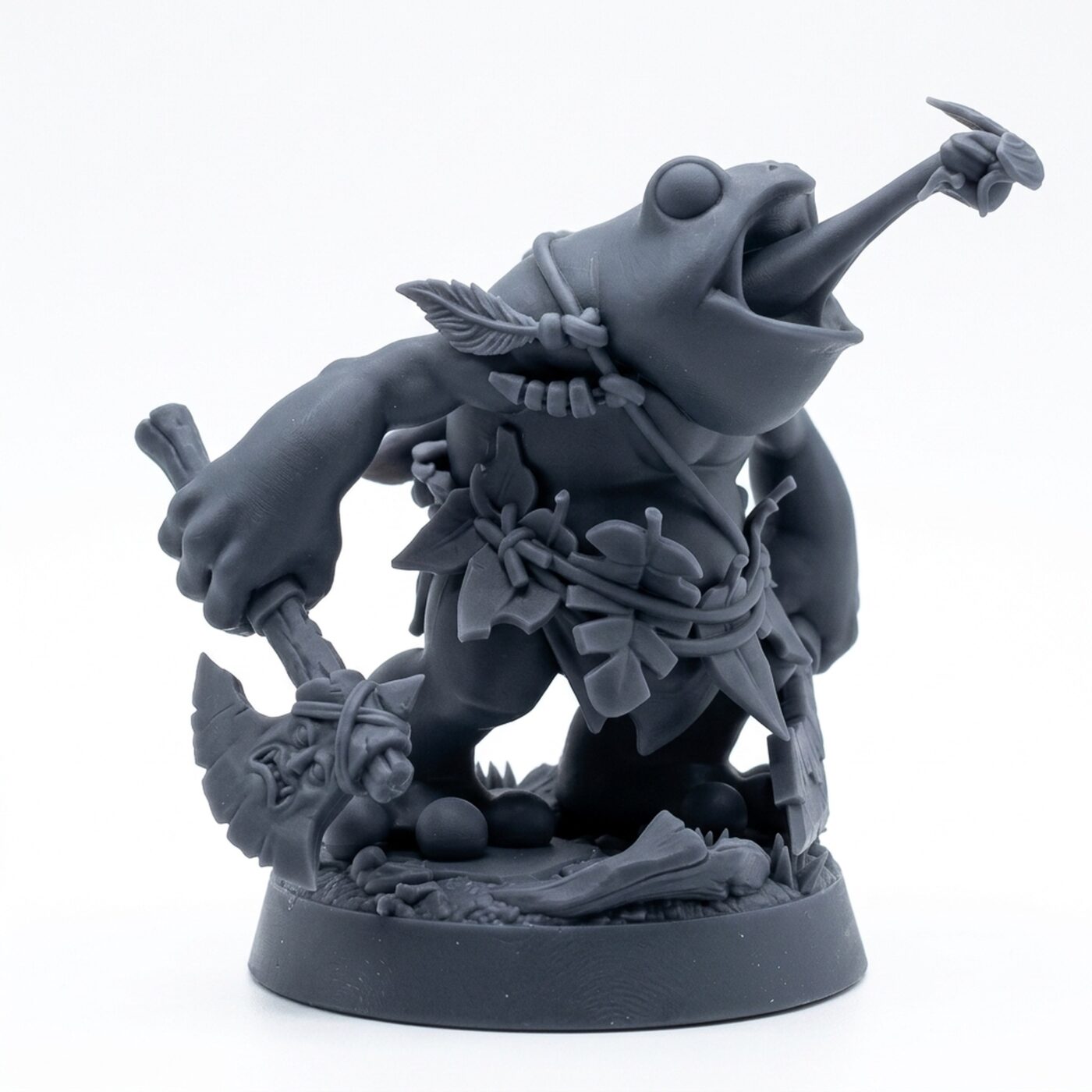 Toad Scout C - Gray Resin 3D Printed Miniature