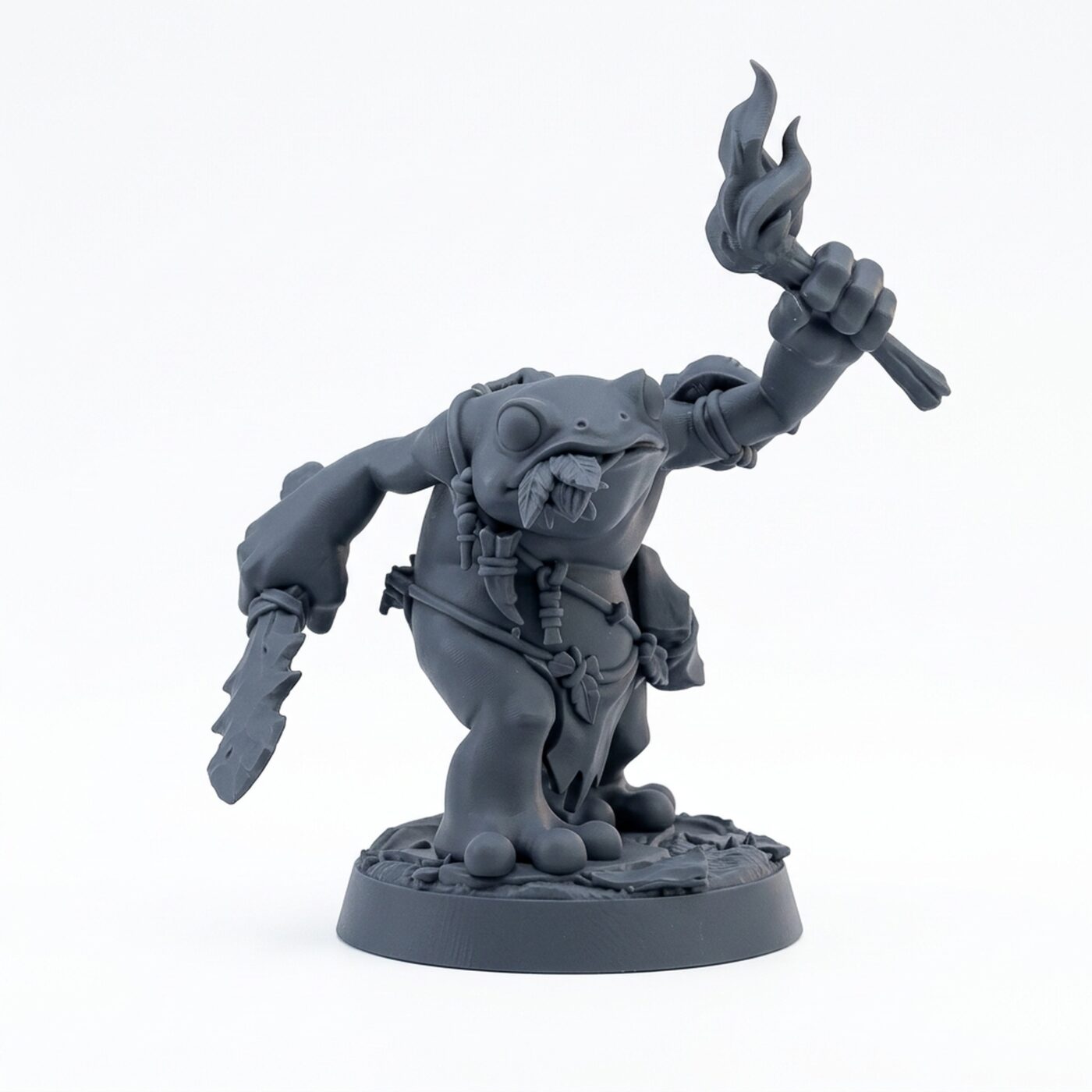 Toad Scout D - Gray Resin 3D Printed Miniature
