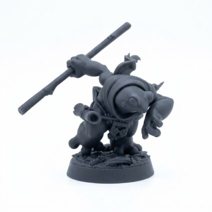 Toadassassin A - Gray Resin 3D Printed Miniature
