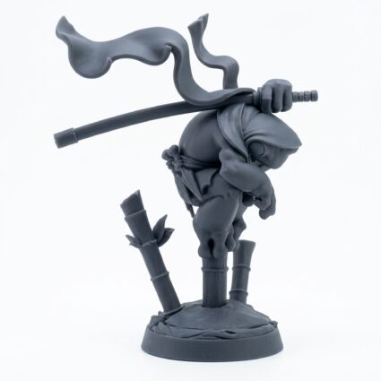 Toadassassin B - Gray Resin 3D Printed Miniature
