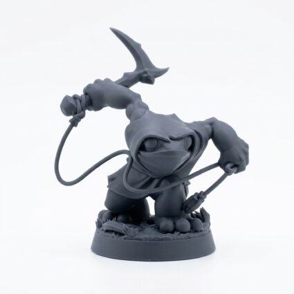 Toadassassin C - Gray Resin 3D Printed Miniature