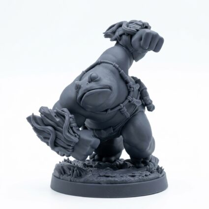 Toadsmasher A - Gray Resin 3D Printed Miniature