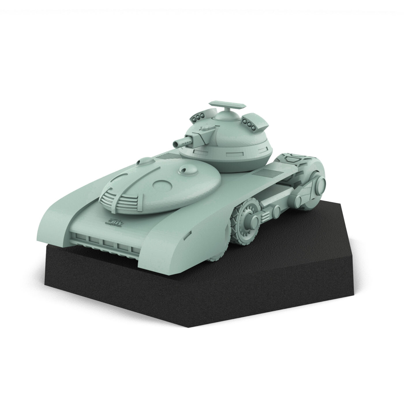 Tokugawa Heavy Tank - Sci-Fi Miniature 3D Printed Mech Miniature