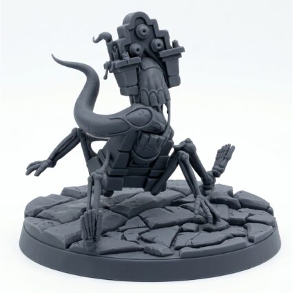 Tombstone Mimic - Gray Resin 3D Printed Miniature