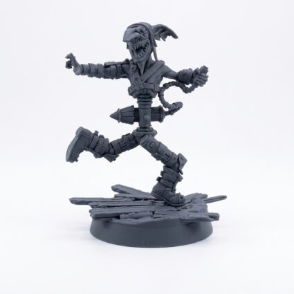 Tosser E Rocket Body Dash - Gray Resin 3D Printed Miniature