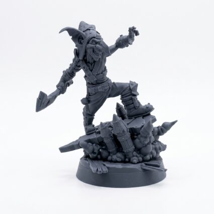 Tosser H Shield Surf N Boom - Gray Resin 3D Printed Miniature