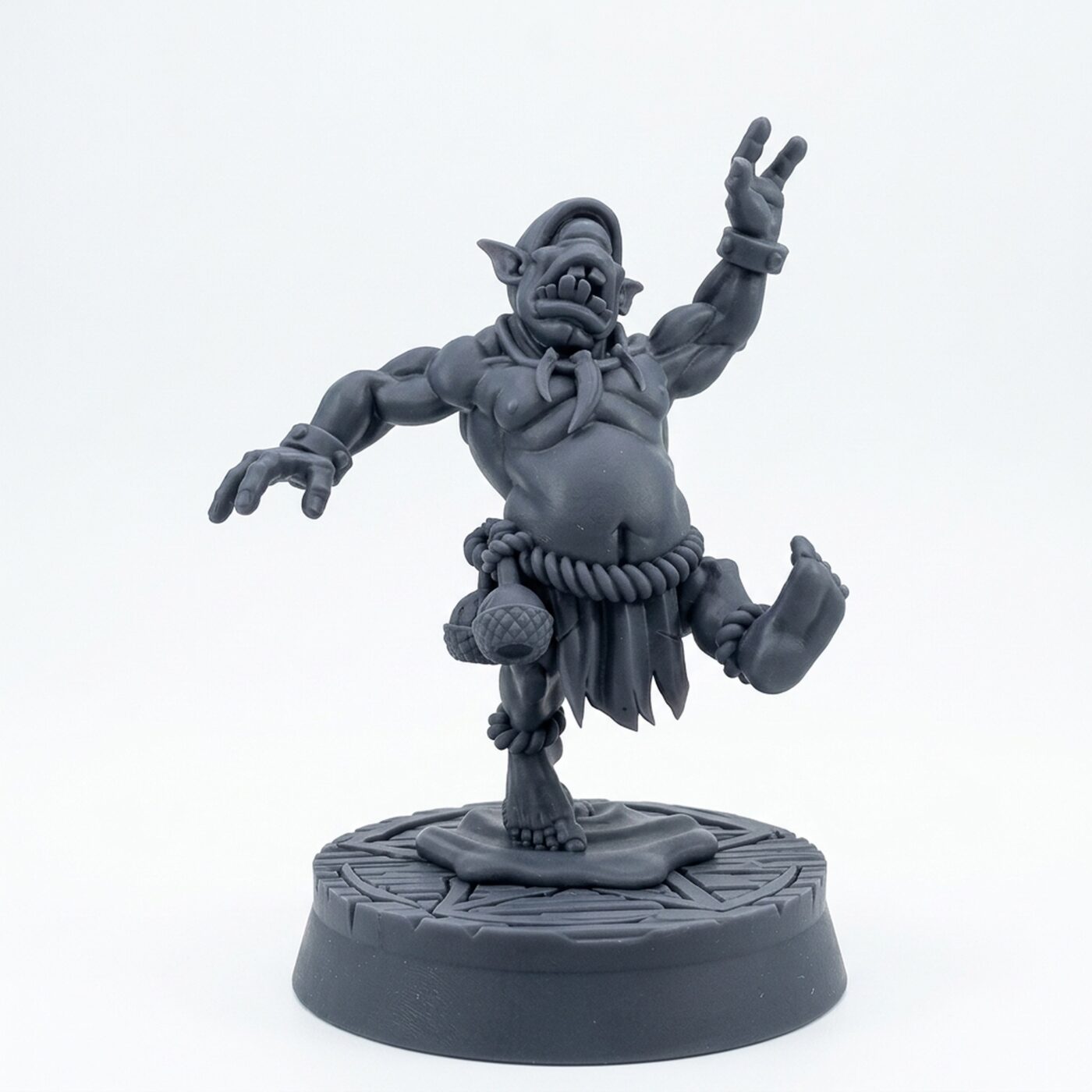Trippping Over Cyclops - Gray Resin 3D Printed Miniature